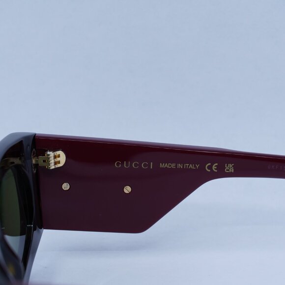 Exclusive Sale! Gucci GG1664S 002 Sunglasses - Havana Frame, Green Lenses main image 5